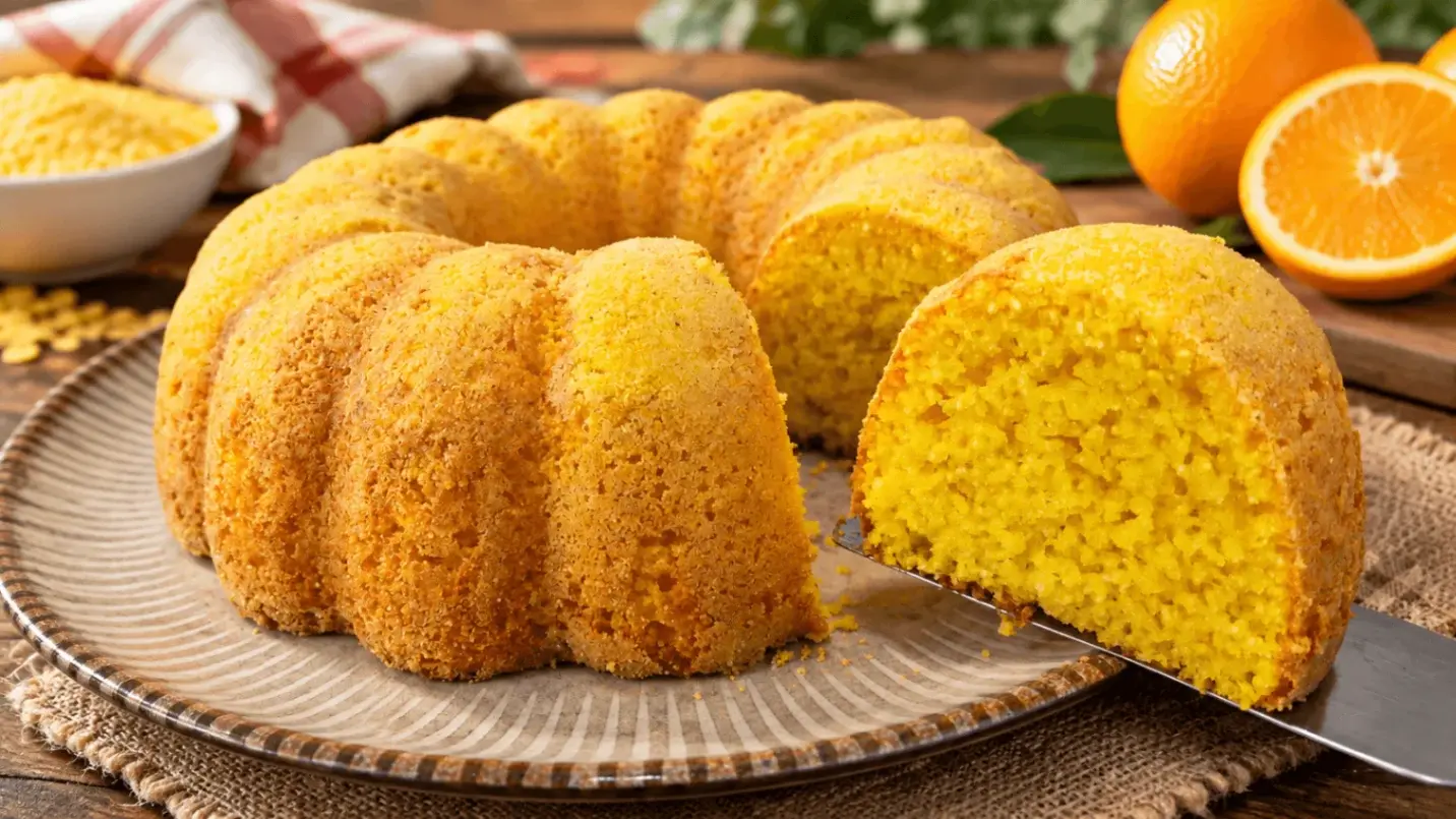 Bolo de Flocão com Laranja